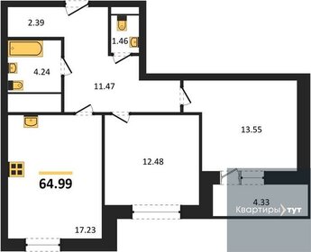 64,5 м², 2-комнатная квартира 6 700 000 ₽ - изображение 74