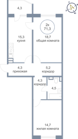 66 м², 3-комнатная квартира 5 000 000 ₽ - изображение 61
