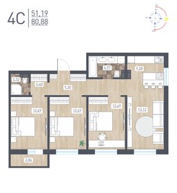 80,9 м², 4-комнатная квартира 7 335 816 ₽ - изображение 1