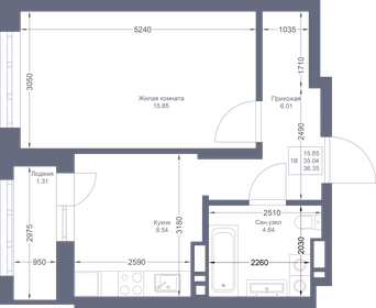38,7 м², 1-комнатная квартира 8 900 000 ₽ - изображение 56
