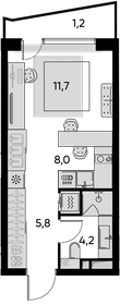 33,4 м², 1-комнатная квартира 24 000 000 ₽ - изображение 101