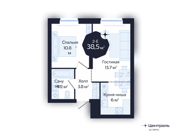 54 м², 1-комнатная квартира 6 500 000 ₽ - изображение 51