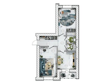 74 м², 2-комнатная квартира 9 500 000 ₽ - изображение 32