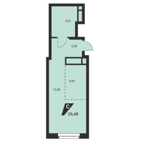18,1 м², квартира-студия 2 200 000 ₽ - изображение 118
