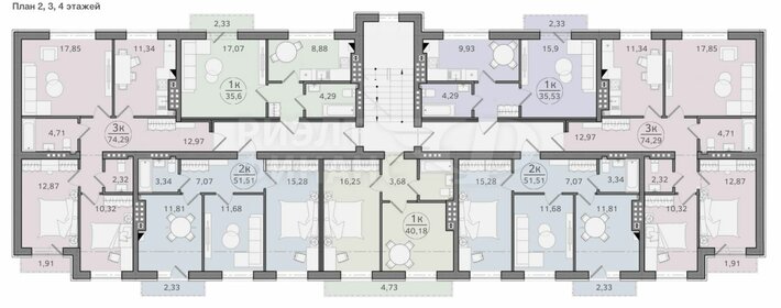 96,2 м², 3-комнатная квартира 5 950 000 ₽ - изображение 37