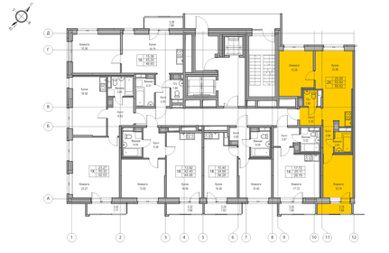 53,9 м², 2-комнатная квартира 9 344 016 ₽ - изображение 55