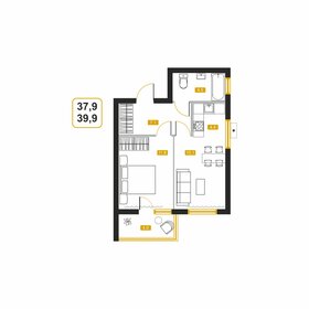 39,7 м², квартира-студия 6 028 445 ₽ - изображение 18