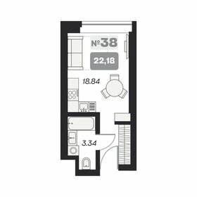 22,2 м², апартаменты-студия 4 740 000 ₽ - изображение 20