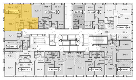 70 м², 3-комнатная квартира 44 000 000 ₽ - изображение 100