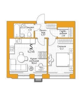 42,1 м², 1-комнатная квартира 3 787 200 ₽ - изображение 5