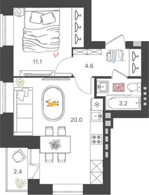 28 м², 1-комнатная квартира 310 000 ₽ - изображение 39