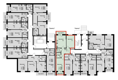 58,1 м², 2-комнатная квартира 6 391 000 ₽ - изображение 16