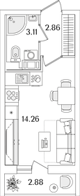 21,1 м², квартира-студия 5 807 322 ₽ - изображение 40