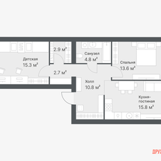 Квартира 65,9 м², 2-комнатная - изображение 4