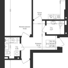 Квартира 68 м², 2-комнатная - изображение 2