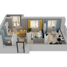 Квартира 54,4 м², 2-комнатная - изображение 2