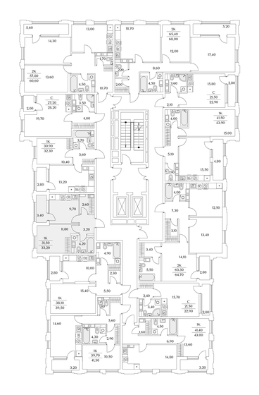 54 м², 1-комнатная квартира 14 760 000 ₽ - изображение 109
