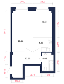 42,4 м², 2-комнатная квартира 3 700 000 ₽ - изображение 77