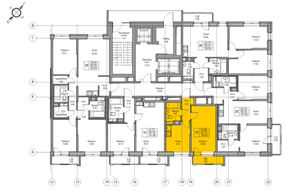 34,5 м², 2-комнатная квартира 6 500 000 ₽ - изображение 29
