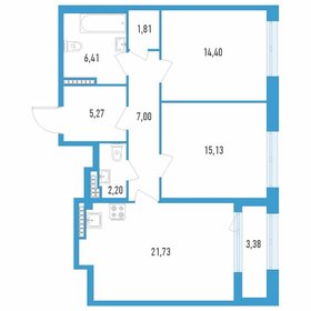 84 м², 3-комнатная квартира 16 600 000 ₽ - изображение 107