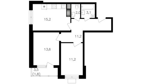 62,2 м², 2-комнатная квартира 24 388 620 ₽ - изображение 21