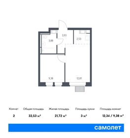 34 м², 1-комнатная квартира 6 950 000 ₽ - изображение 100