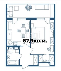 Квартира 68 м², 1-комнатные - изображение 1