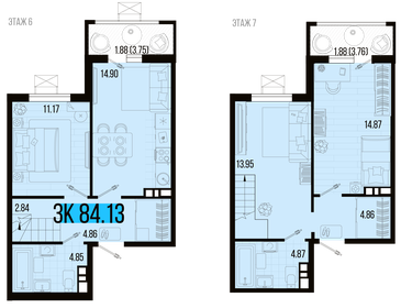 85 м², 4-комнатная квартира 6 500 000 ₽ - изображение 37