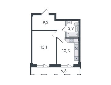 40,8 м², 1-комнатная квартира 4 200 000 ₽ - изображение 95