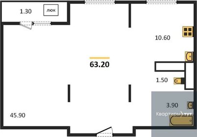 76 м², 1-комнатная квартира 7 000 000 ₽ - изображение 29