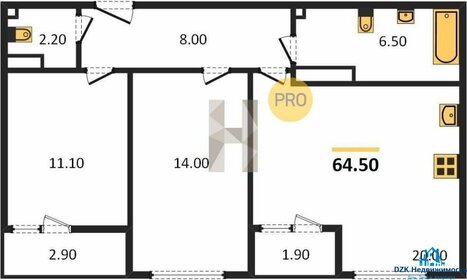 Квартира 65 м², 2-комнатная - изображение 1