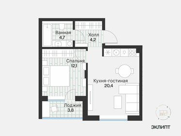 36 м², 1-комнатная квартира 3 990 000 ₽ - изображение 47