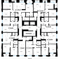 Квартира 63,9 м², 2-комнатная - изображение 2