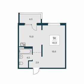40,8 м², 1-комнатная квартира 4 600 000 ₽ - изображение 73