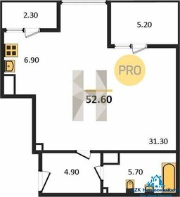 Квартира 52 м², 2-комнатная - изображение 5
