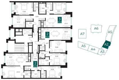 84,8 м², 2-комнатная квартира 11 703 780 ₽ - изображение 18