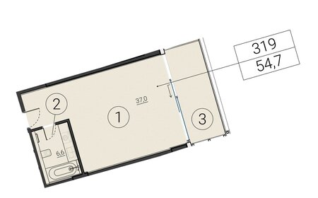 54,1 м², 1-комнатные апартаменты 70 330 000 ₽ - изображение 18