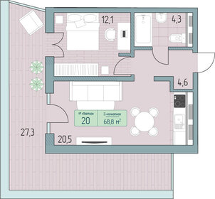 87,6 м², 2-комнатные апартаменты 15 846 600 ₽ - изображение 14