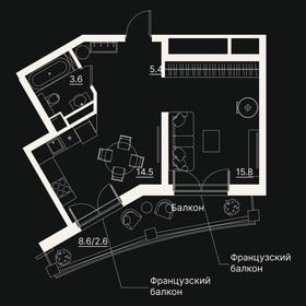 41,4 м², 1-комнатная квартира 18 200 000 ₽ - изображение 38