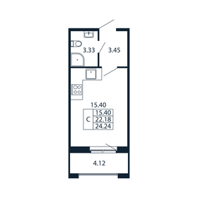 Квартира 24,2 м², студия - изображение 4