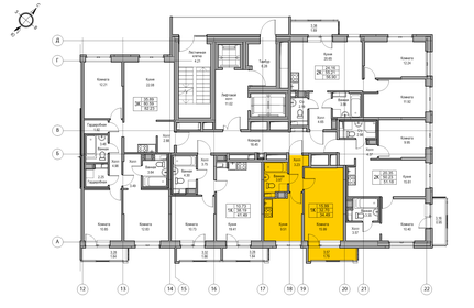 32,7 м², 1-комнатная квартира 6 542 753 ₽ - изображение 71