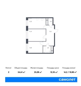 54 м², 2-комнатная квартира 7 400 000 ₽ - изображение 81