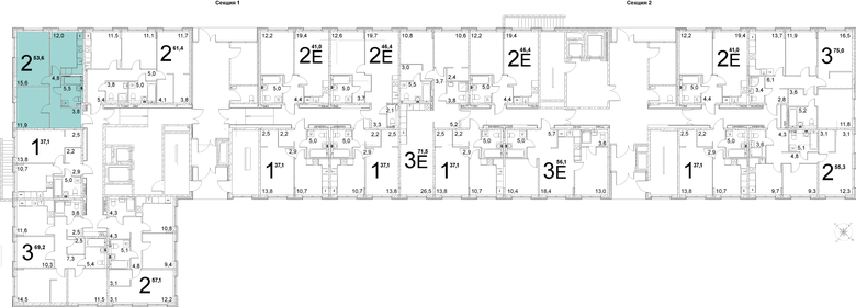 52,5 м², 2-комнатная квартира 6 827 000 ₽ - изображение 34