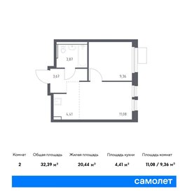 32,4 м², 1-комнатная квартира 7 517 703 ₽ - изображение 7