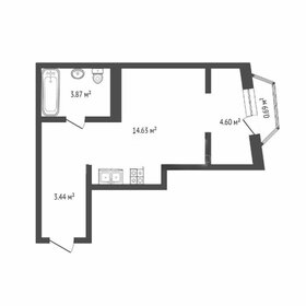 Квартира 27 м², студия - изображение 1