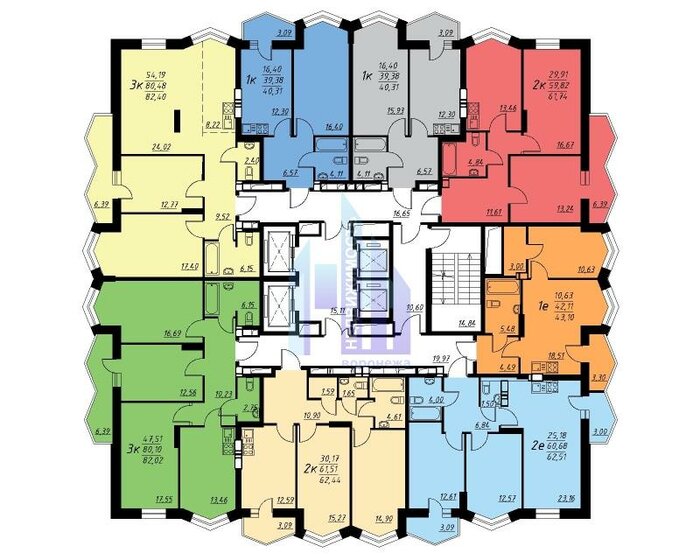 61,7 м², 2-комнатная квартира 8 683 000 ₽ - изображение 1