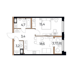 47,1 м², 1-комнатная квартира 8 007 000 ₽ - изображение 29