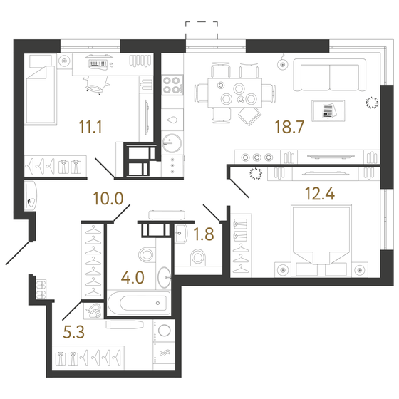 63,3 м², 2-комнатная квартира 17 734 476 ₽ - изображение 1