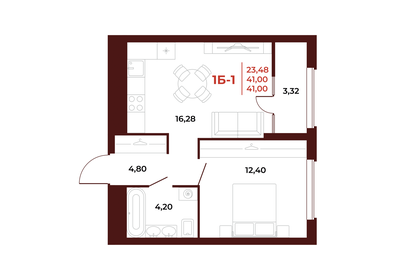 26,3 м², 1-комнатная квартира 2 900 000 ₽ - изображение 70