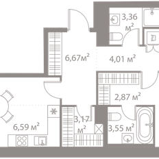 Квартира 70,7 м², 2-комнатная - изображение 2